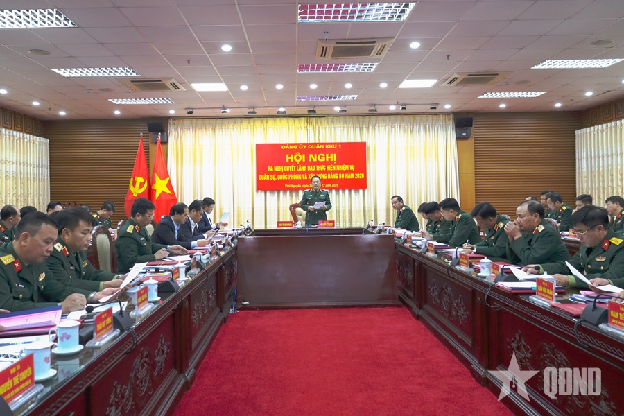 Đảng ủy Quân khu 1 ra nghị quyết lãnh đạo thực hiện nhiệm vụ năm 2026